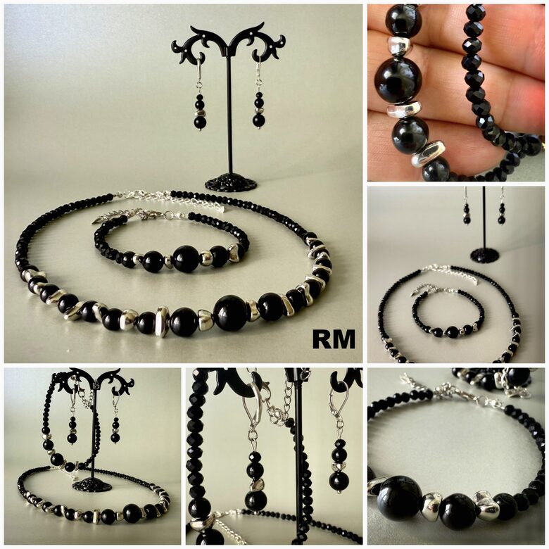 Nr4 Rotu komplekts no obsidiāna akmens!