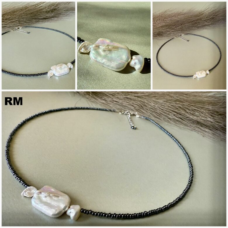 Nr1 Kaklarota ar taho pērlītēm un saldūdens pērli!